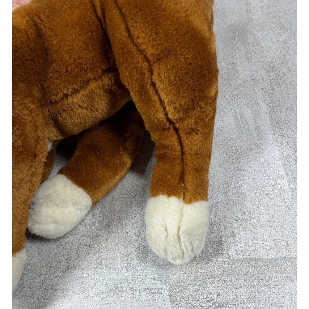 Animal Alley Boxer Dog Plush Toys R Us Brown White Stuffed Animal 9 Inch